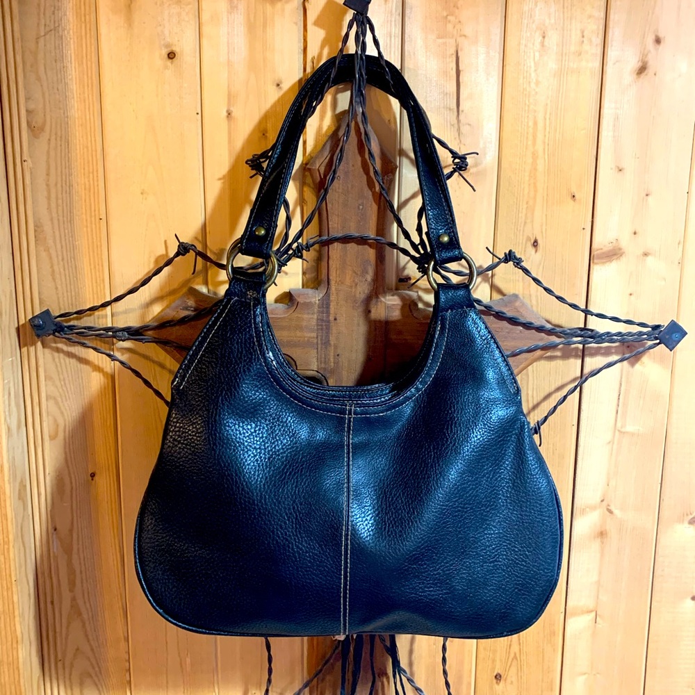 Black Soft Leather Classic Elements Hand Bag - image 1